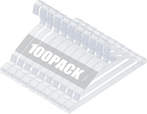 Miniatura 22 de SPECILITE Perchas de Alambre de Metal a Granel Paquete de 50 con Ranura, 16.7 Pulgadas, Calibre 12 Ultra Delgadas, Antideslizantes, para Trajes