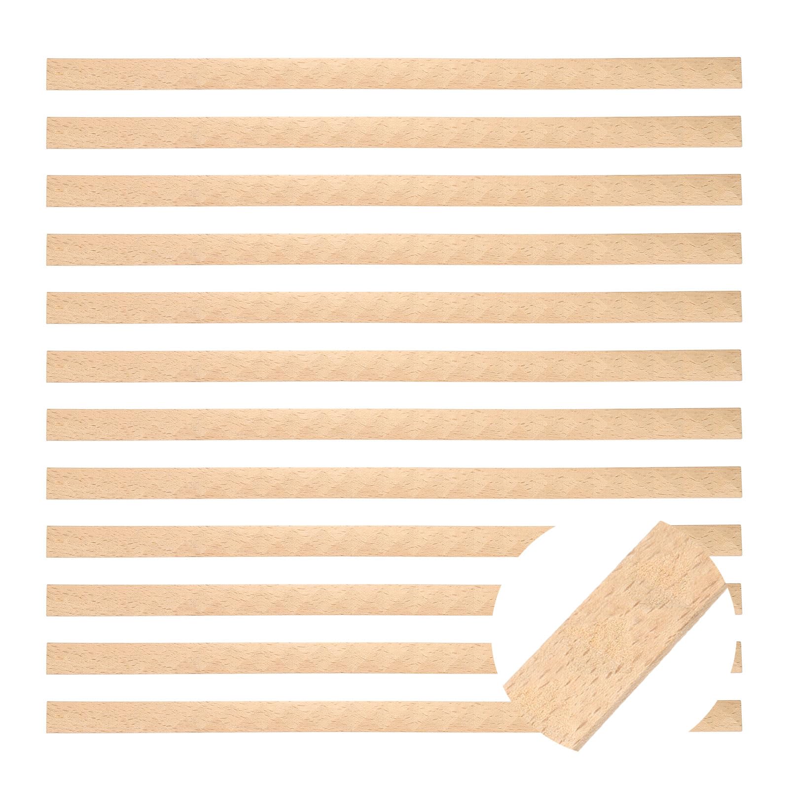 sourcing map 12Pcs 15.75" Decorative Wood Trim, Unfinished 3D Wooden Furniture Molding Trim for DIY Craft, Home Wall Cabinet Shelf Window Door (Pyramid-Shaped, 18mm)