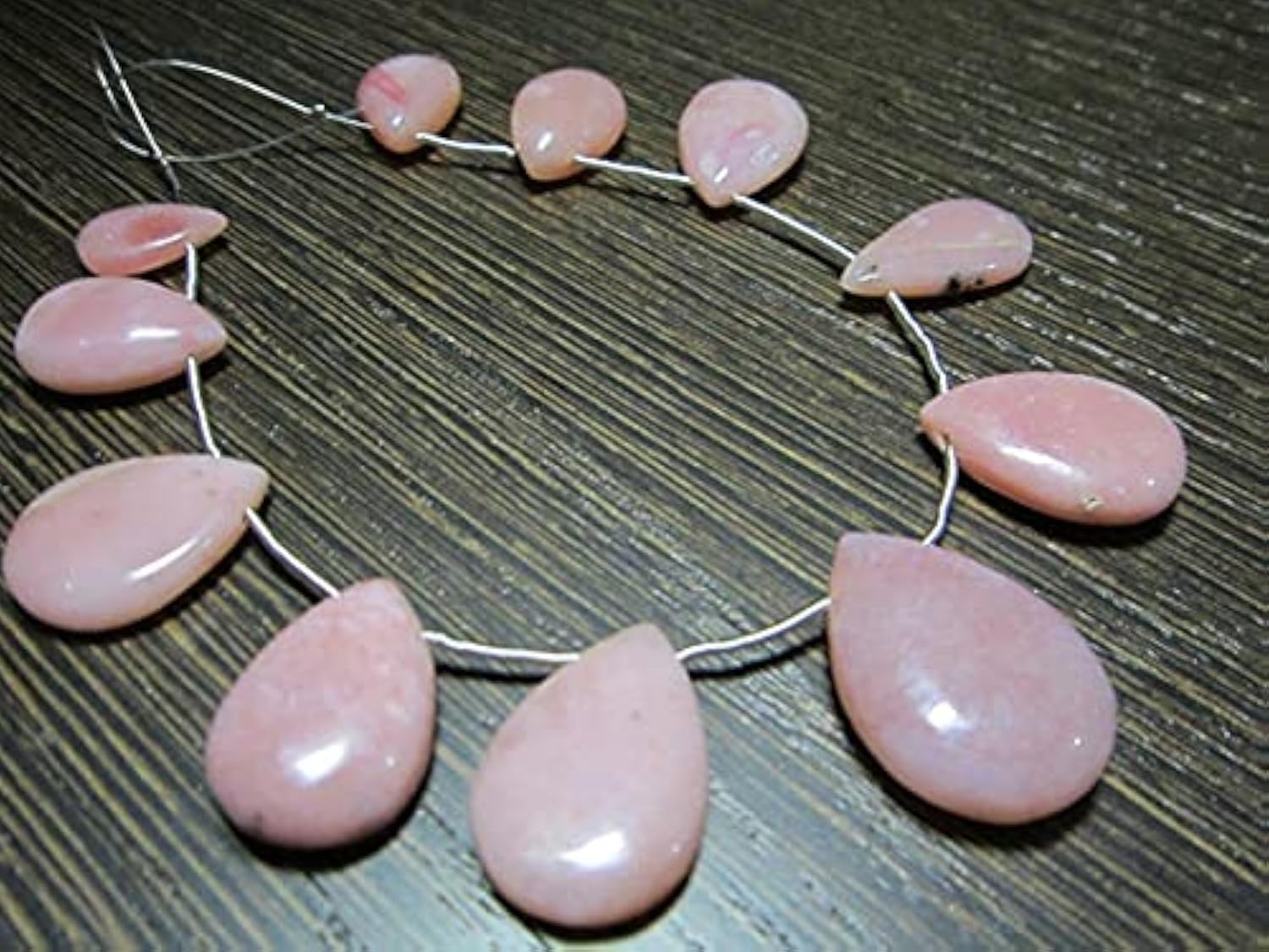 Opale Rose du Pérou fil de perles poires pour créer vos bijoux d'été bohèmes