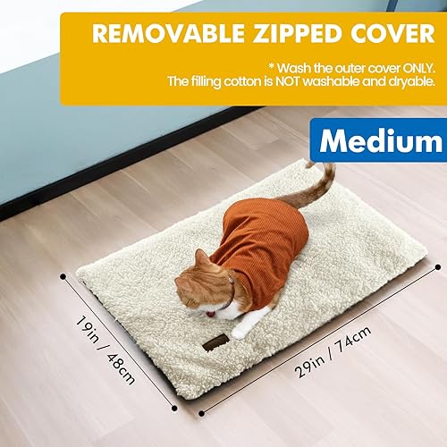 Miniatura 5 de Cama autocalentable para gatos y perros, alfombra autocalentable de 29.1 x 18.9 pulgadas, almohadilla térmica extra cálida para mascotas en