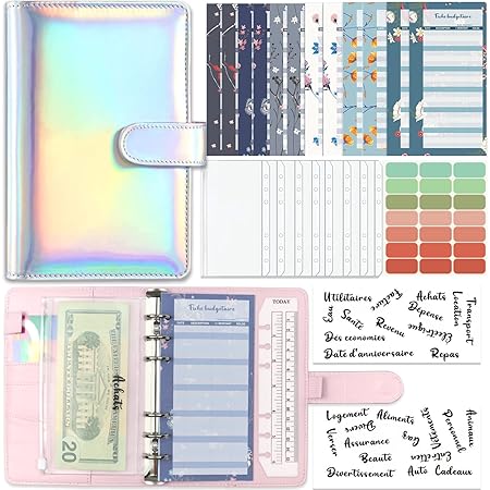 Carnet D'épargne 100 Enveloppes – Budget, Suivi Dépenses, Défi économies – Classeur Rechargeable – Gestion Finances Personnelles