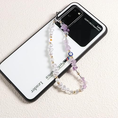 Miniatura 7 de Correa con dije para teléfono contra el mal de ojo, correa para teléfono celular, con cuentas para teléfono, correa de cristal para teléfono contra