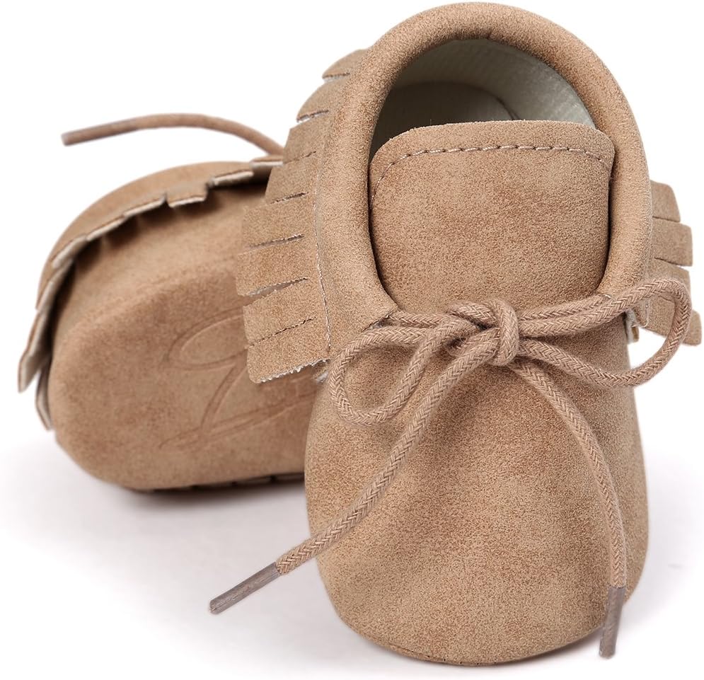 RVROVICBaby Boys Girls Moccasins Sneakers Soft Sole Tassels Prewalker Anti-Slip Shoes
