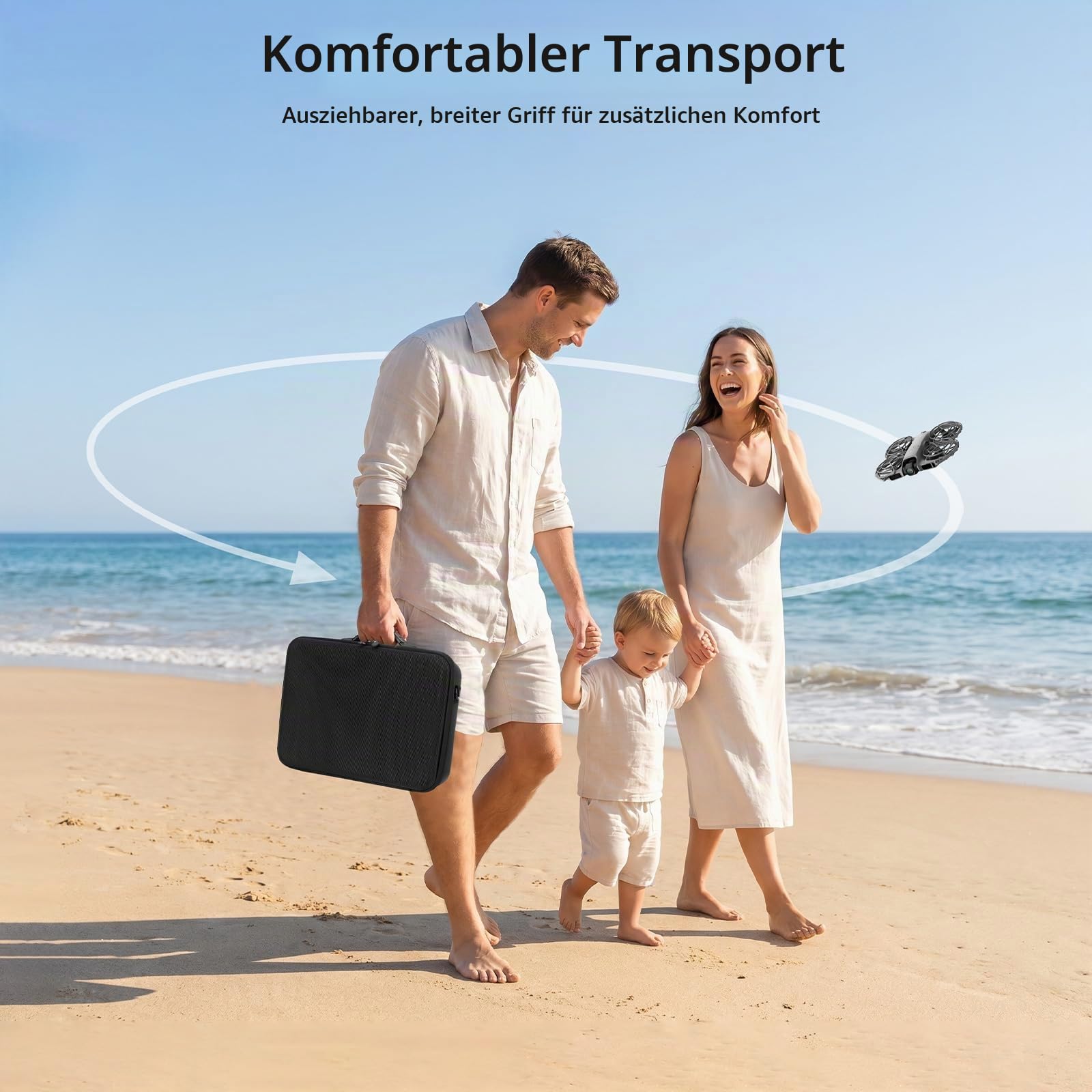 FPVtosky Tasche für DJI Neo 2 Motion Fly More Combo, Tragetasche für Neo 2 Kompatibel mit RC Motion 3 und Goggles N3/Akkus/Ladestation Zubehör, wasserdichte PU Tragbare Reiseschutz(Nur Tasche)