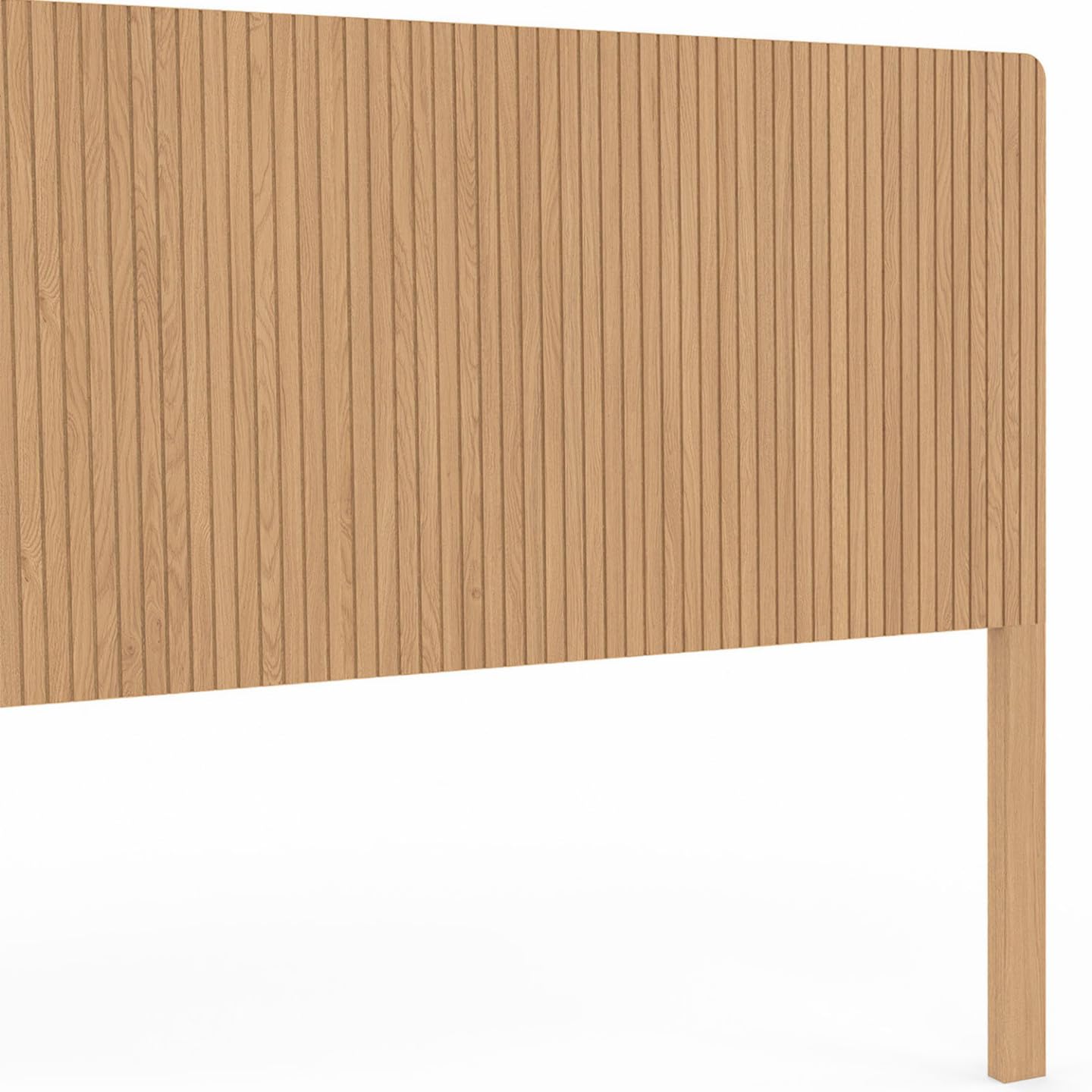 IDMarket - Cabecero de cama con pie Juliette 160 cm, efecto listones de madera