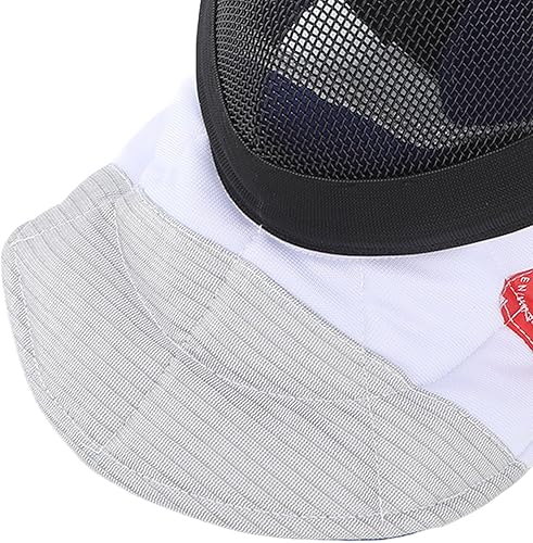 Miniatura 7 de Equipo de protección de esgrima, forro impermeable, máscara de entrenamiento de esgrima, duradera, ligera, acabado antirreflejo, negro con babero