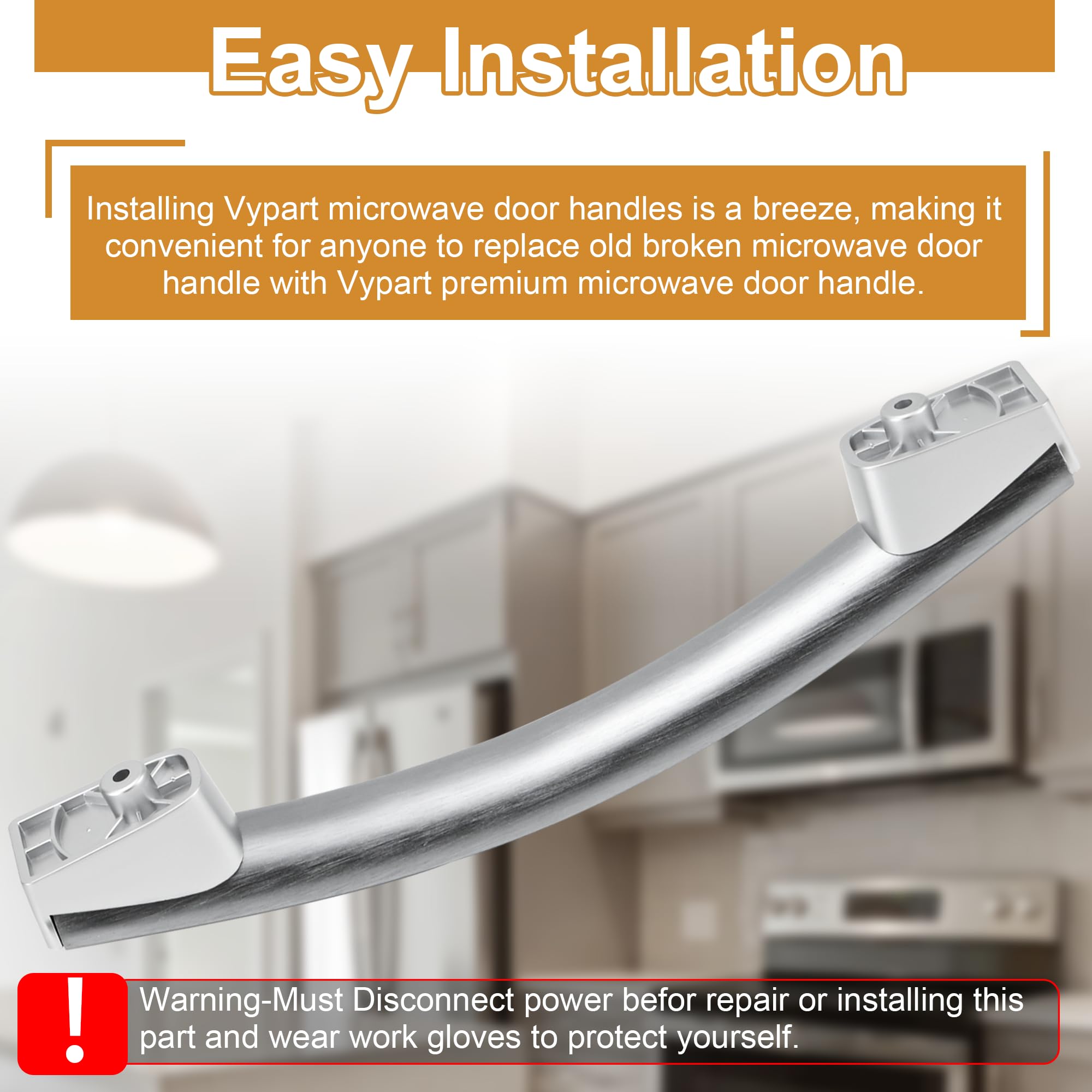 Amazon.com: Vypart W10210887 Microwave Door Handle fit for  