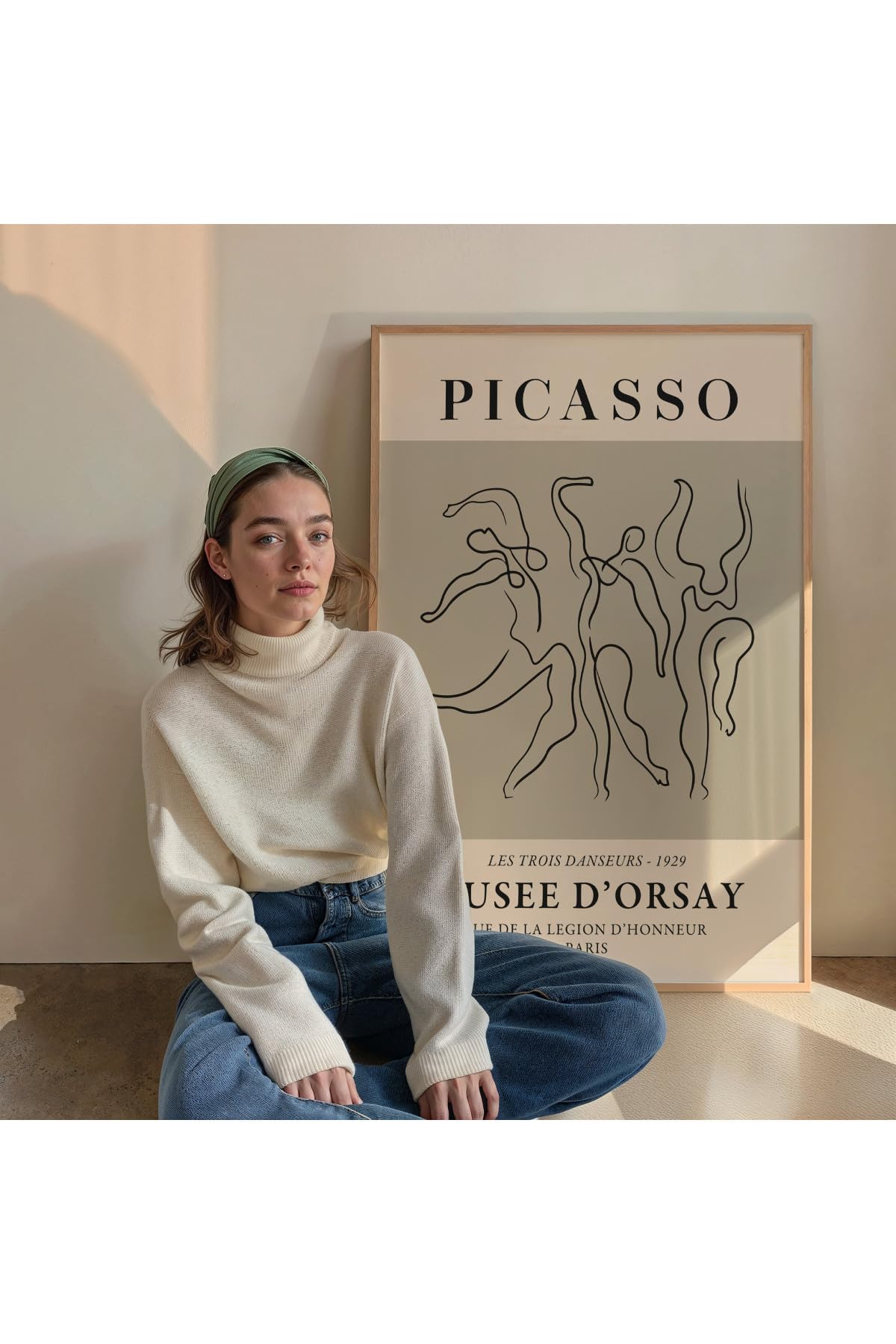 Fark Tanıtım Picasso Çerçevesiz Poster, Modern Dekoratif Çerçevesiz Poster, Tablo, Picasso-3, 40 x 50