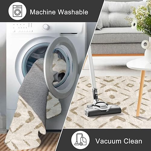 Miniatura 6 de KILOCOCO Alfombra de pasillo lavable para pasillos, alfombra de pasillo antideslizante, envejecida, alfombra de pasillo para lavandería, alfombra de