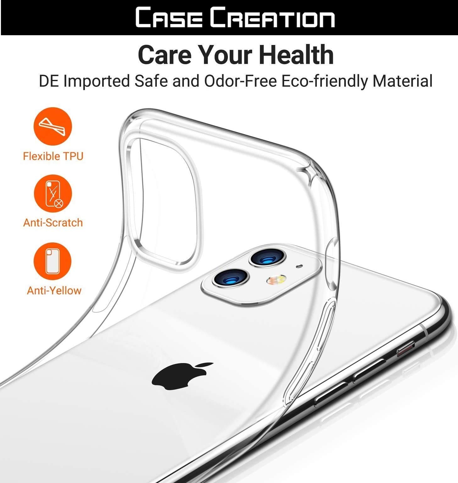 Case Creation Silicon Flexible Shockproof Corner TPU Back Case Cover for Xiaomi Poco F1 | Anti Slip - Anti Grip Design (Transparent Phone Soft TPU case)