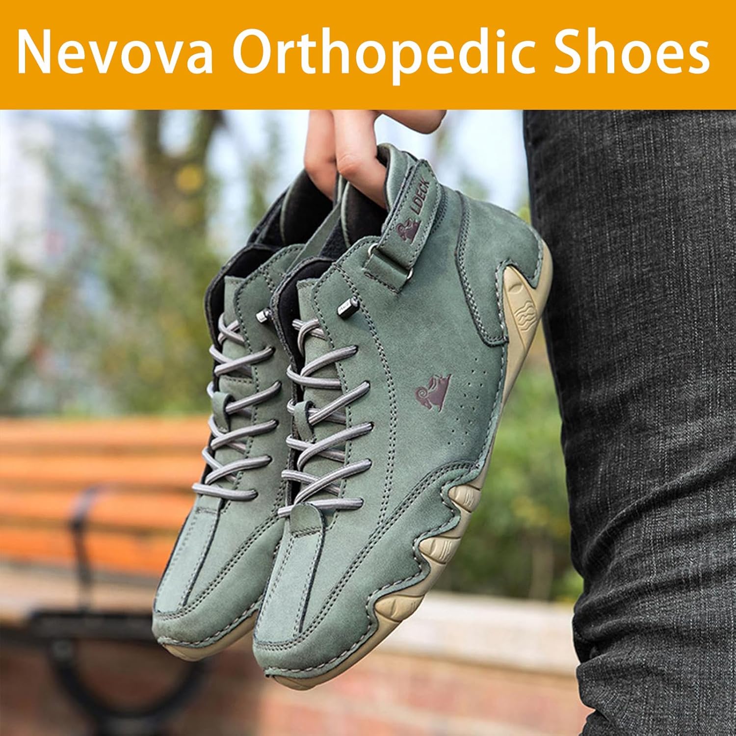 for Men Women, Waterproof Non-Slip Orthopedic Slip-On Fashion Casual Shoe, Lightweight & Breathable