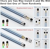 Vista 3 de 40 piezas de puntas de goma de repuesto para lápiz capacitivo, alta sensibilidad y precisión, puntas de goma negras universales para lápiz 40