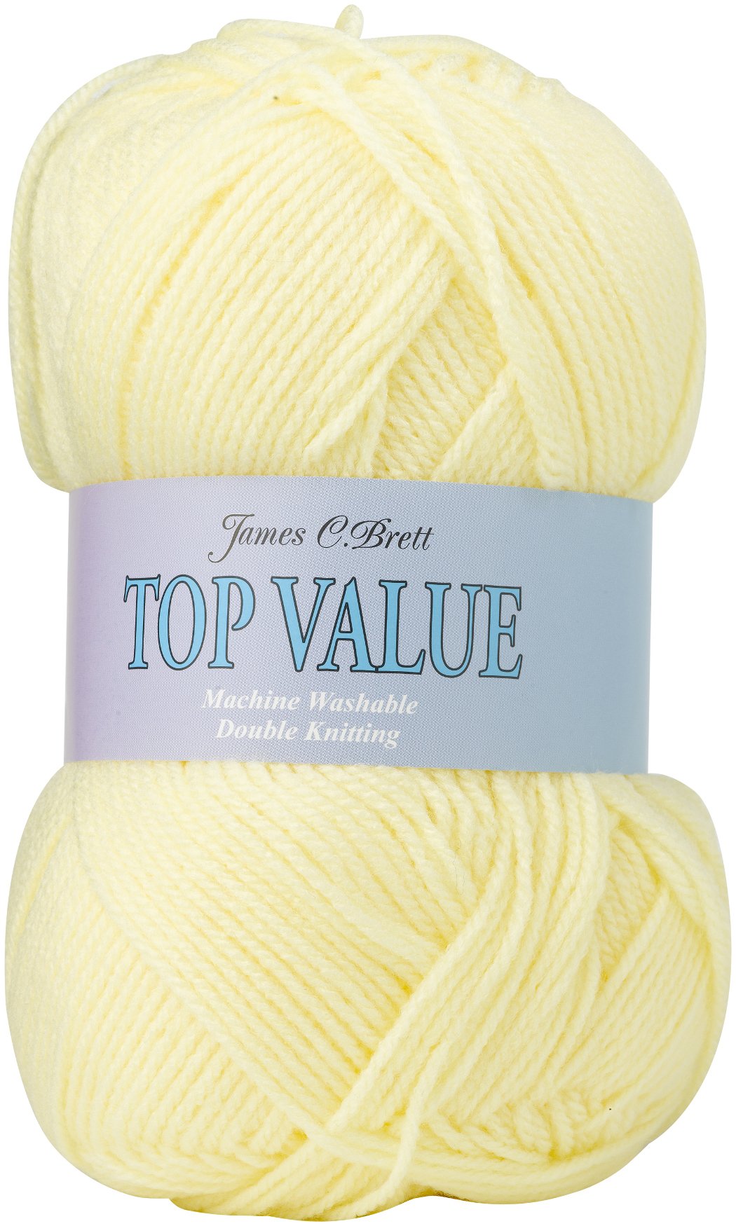 James Brett Top Value DK Double Knitting Wool 100% Acrylic Yarn 10 x 100g Ball (Lemon Yellow - 8412)