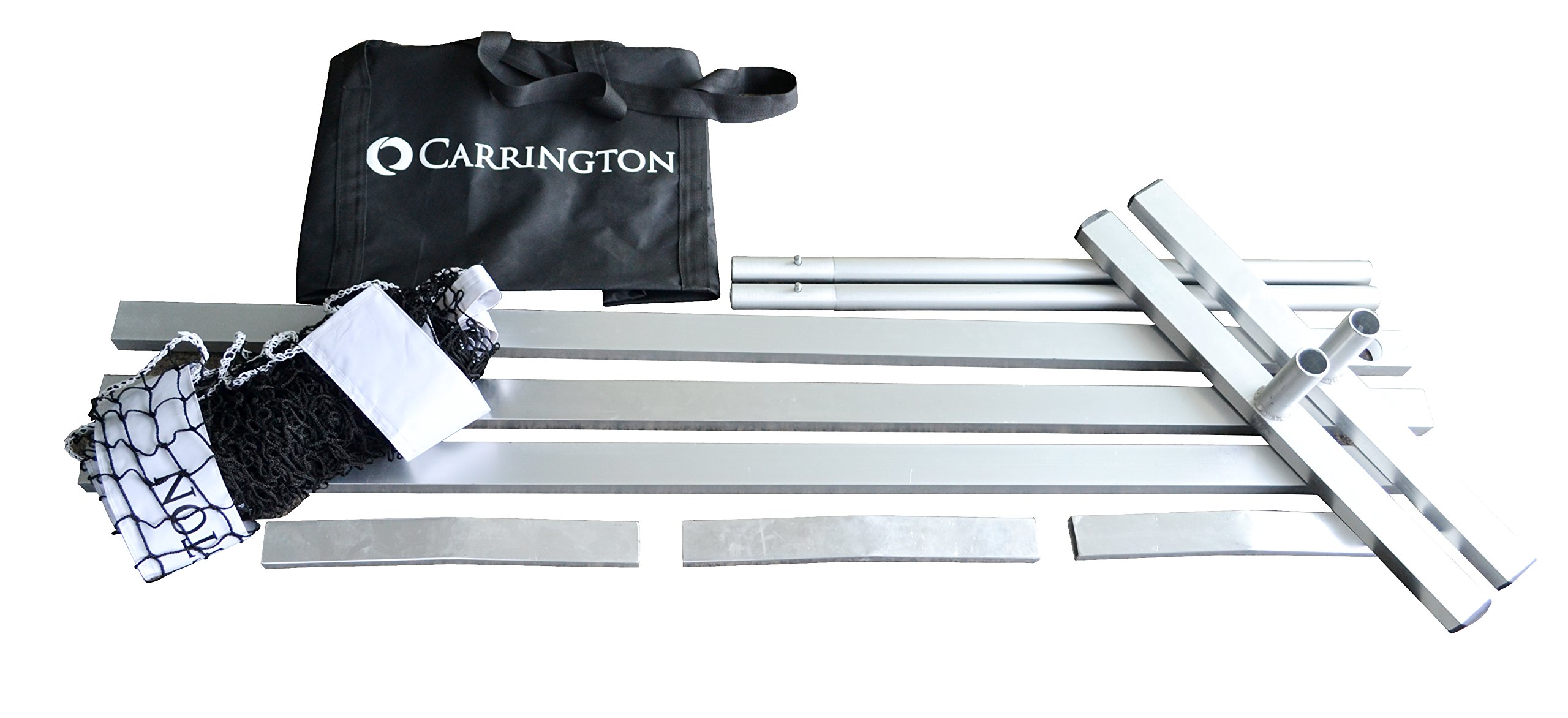 Carrington Kit de Mini Tennis - Taille du Filet au Choix - Kit en Aluminium - Tout Inclus Filets et poteaux transportables - Foot et Tennis - Futnet