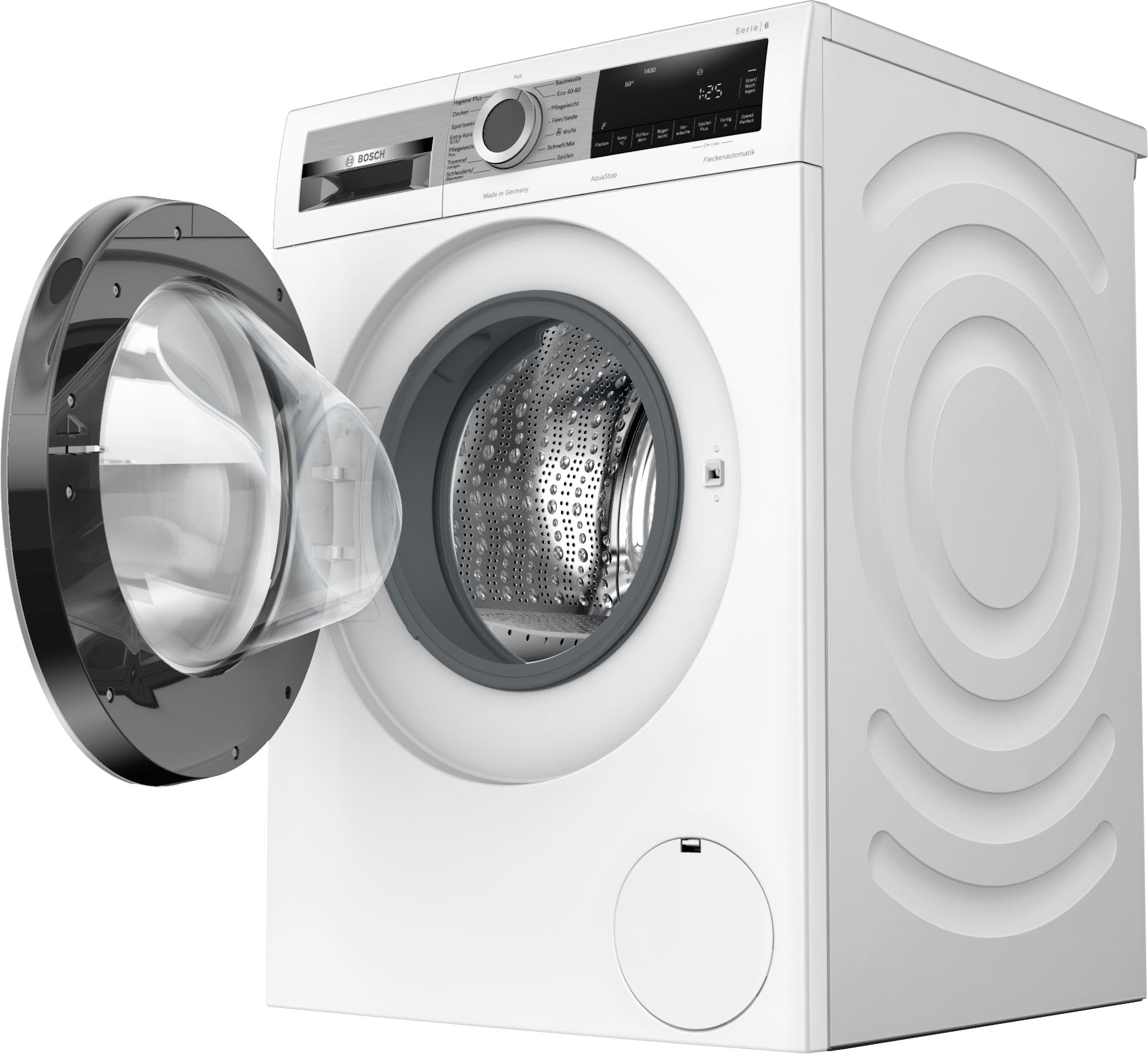 Bosch Serie 6 Frontlader Waschmaschine 9 kg 1400 UpM Weiß Active Water Plus AquaStop