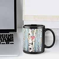 Vista 5 de Love Birch Tree Mug Large Ceramic Coffee Mug Tea Cups with Handle Elegant Personalized Mugs Funny Novelty Heat Resistance Cup Luxurious Cups for