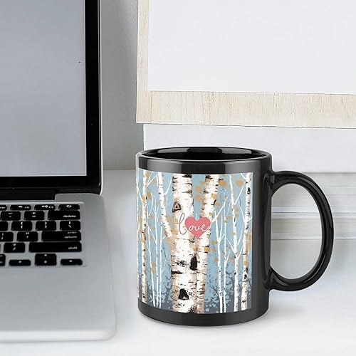 Miniatura 5 de Love Birch Tree Mug Large Ceramic Coffee Mug Tea Cups with Handle Elegant Personalized Mugs Funny Novelty Heat Resistance Cup Luxurious Cups for