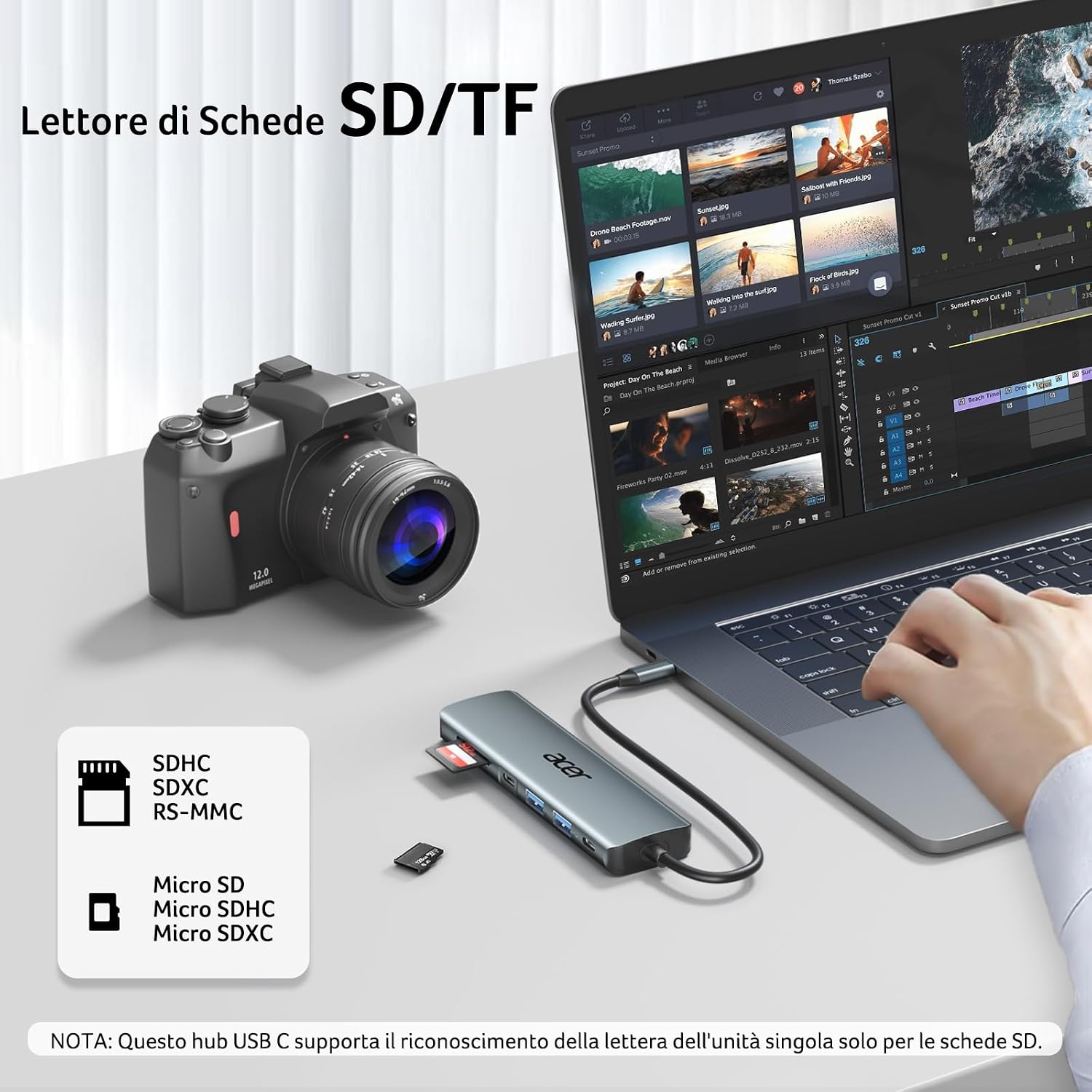 Hub USB C 7 in 1 - Hub USB - Immagine 5