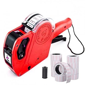 uptodateproducts MX-5500 Price Labeler Printing Rate Printer (MRP Rate Gun) Label Gun 8 Digits with 2 Ink Rolls and 10 Price Label Rolls