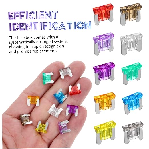 Kit de fusibles automotrices miniatura Ciieeo, 120 piezas con estuche organizador, accesorios esenciales para reparación de autos, RV, botes y camiones miniatura 8