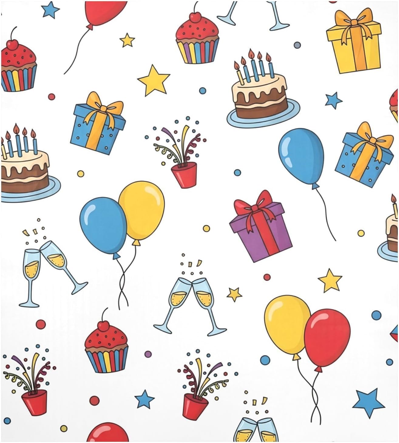 Birthday Theme Dishwasher Magnet Cover for Fridge Panel Decal Reusable Magnet Cover for Home Kitchen Decor 23x26 Inch