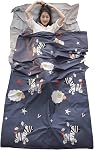 Azarxis Sleeping Bag Liner, Travel Sheet Lightweight Compact Cotton Sleep Bag Sack for Camping, Traveling, Hotels, Hostels & Backpacking