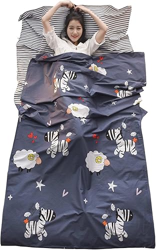 Vista 31 de Azarxis Forro para saco de dormir, sábanas de viaje para adultos para hotel, ligeras, portátiles, individuales y dobles, para acampar