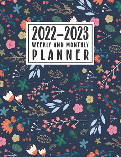 2022-2023 Weekly and Monthly Planner: 12 Months Year Planner September 2022 - August 2023 | Academic Year Planner and Organizer Diary for Student, Work, School with Ditsy Floral Print Background