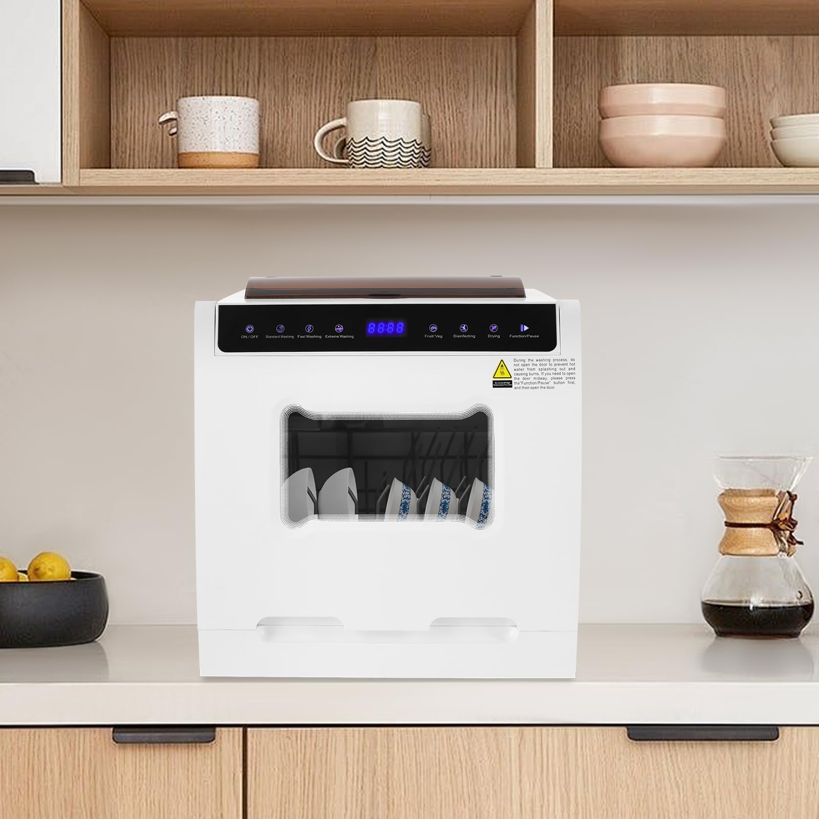 Mini Spülmaschine Freistehend - Für Kleine Wohnungen, 4-6 Personen, 52dB Leise