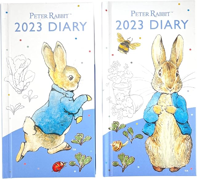 Robert Frederick, Peter Rabbit Stood, Slim Cased 2023 Week View Diary, 5051237092417