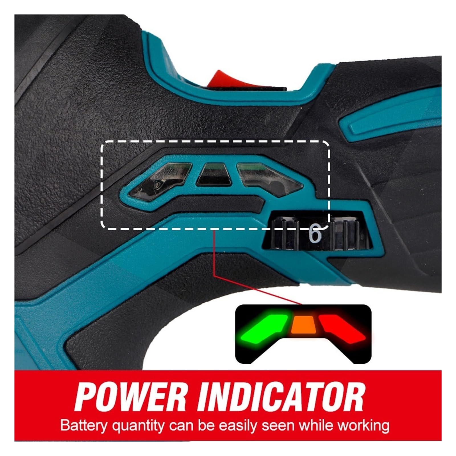 Pulidor Pulidora de coche inalámbrica, 6000RPM, 6 velocidades, ajustable, inalámbrica, pulidora eléctrica, máquina de encerado, belleza de coche, herramienta de lavado automático(1 Battery Plug)
