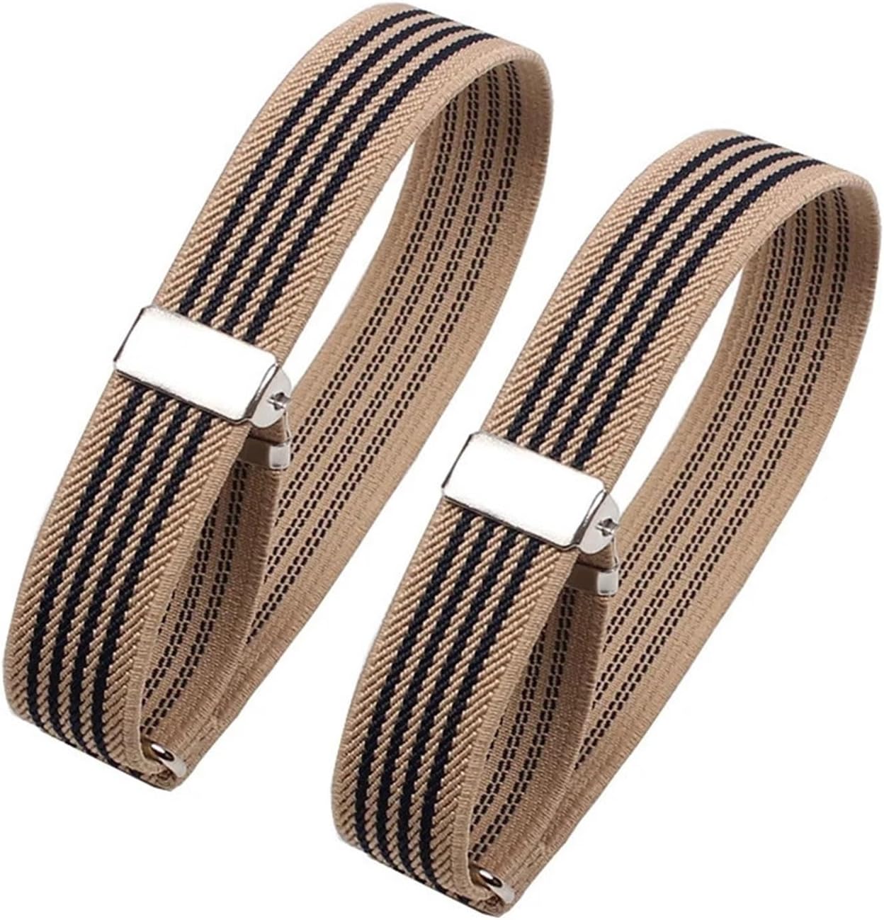 10 Pair Elastic Arm Cuff Holders – Non-slip Adjustable Metal Garters for Men & Women’s Shirt Sleeves
