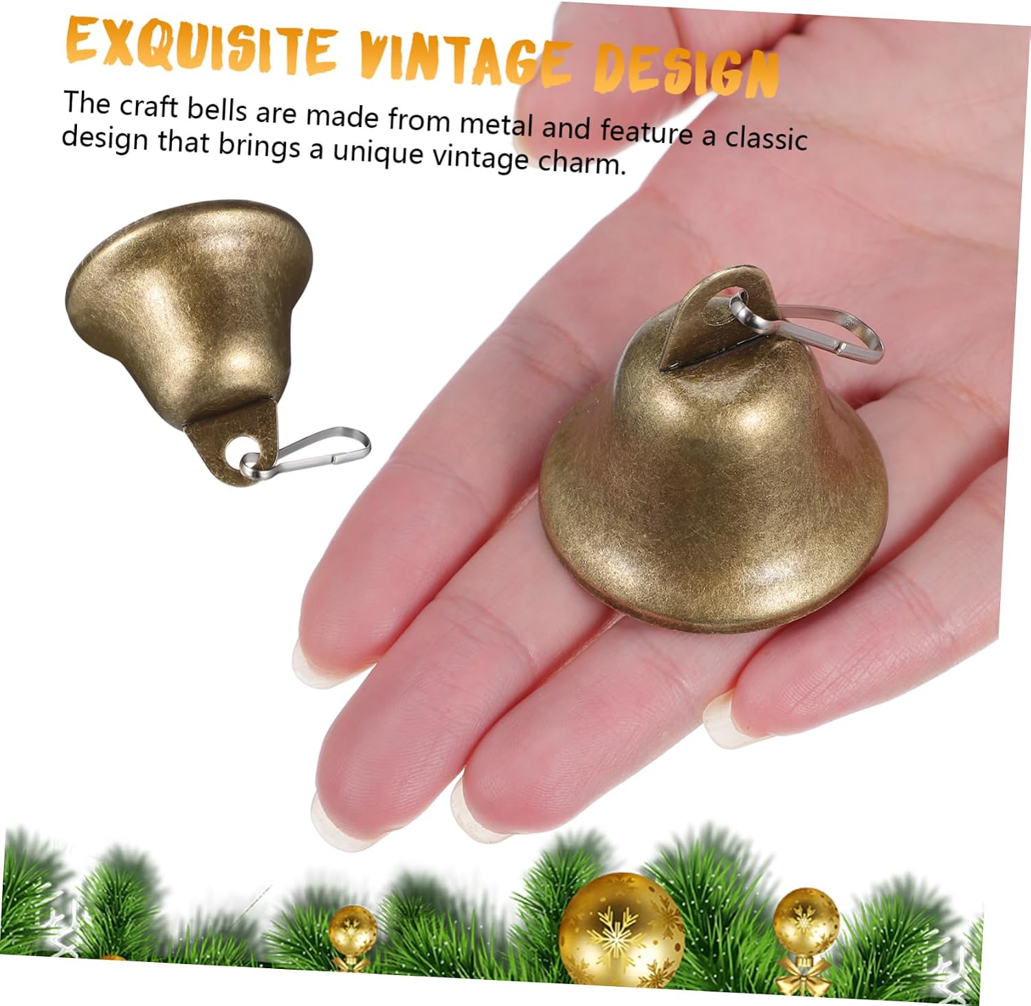 20pcs Vintage Bells for Crafts Small Bells Metal Craft Wedding Decoration