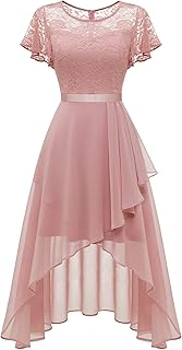 Women's Formal Dress Ruffle Cocktail Party Dress Flutter Sleeve Fall Wedding Guest Dress - Buy now
