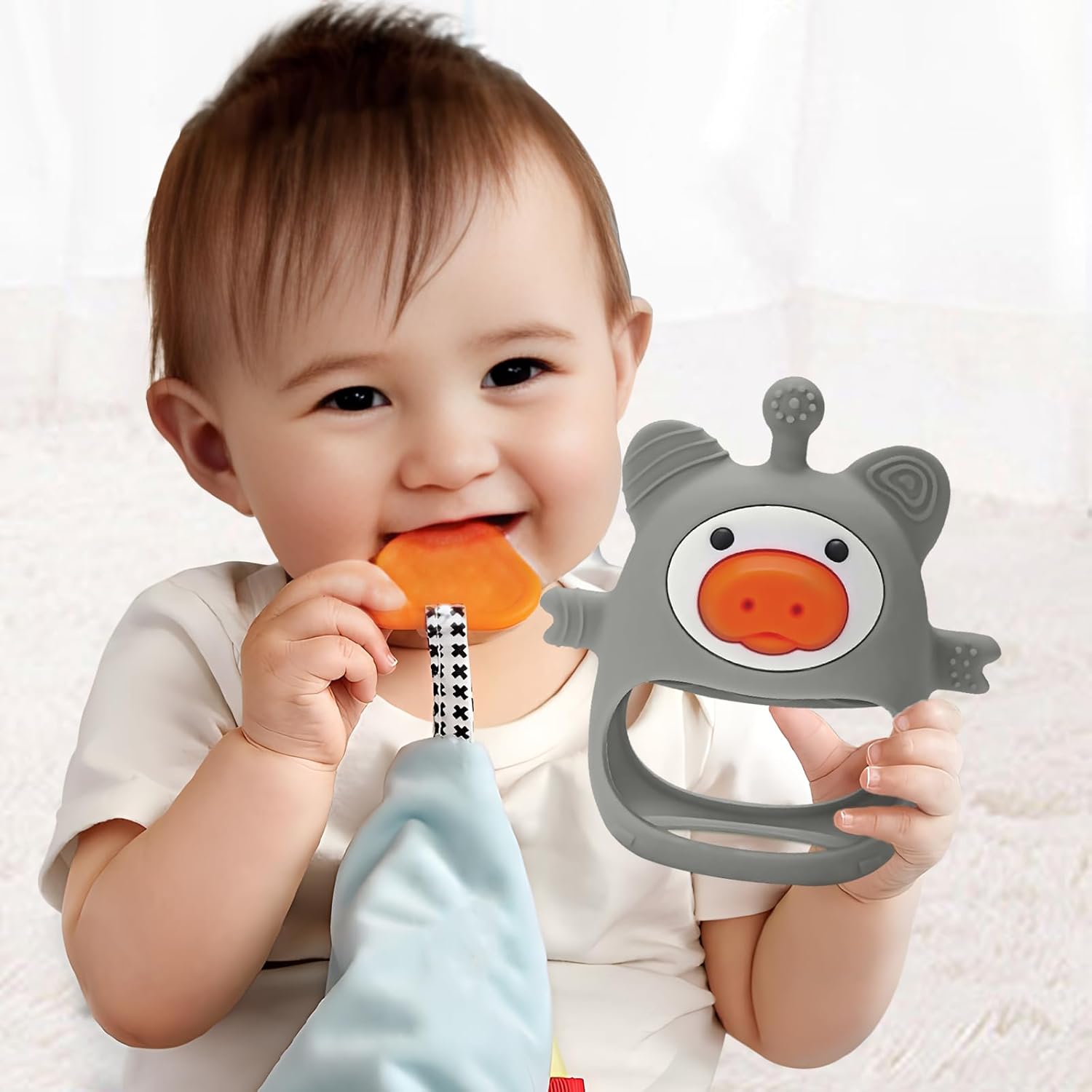 Piglet Silicone Baby Teether,Teething Toys for Babies 06