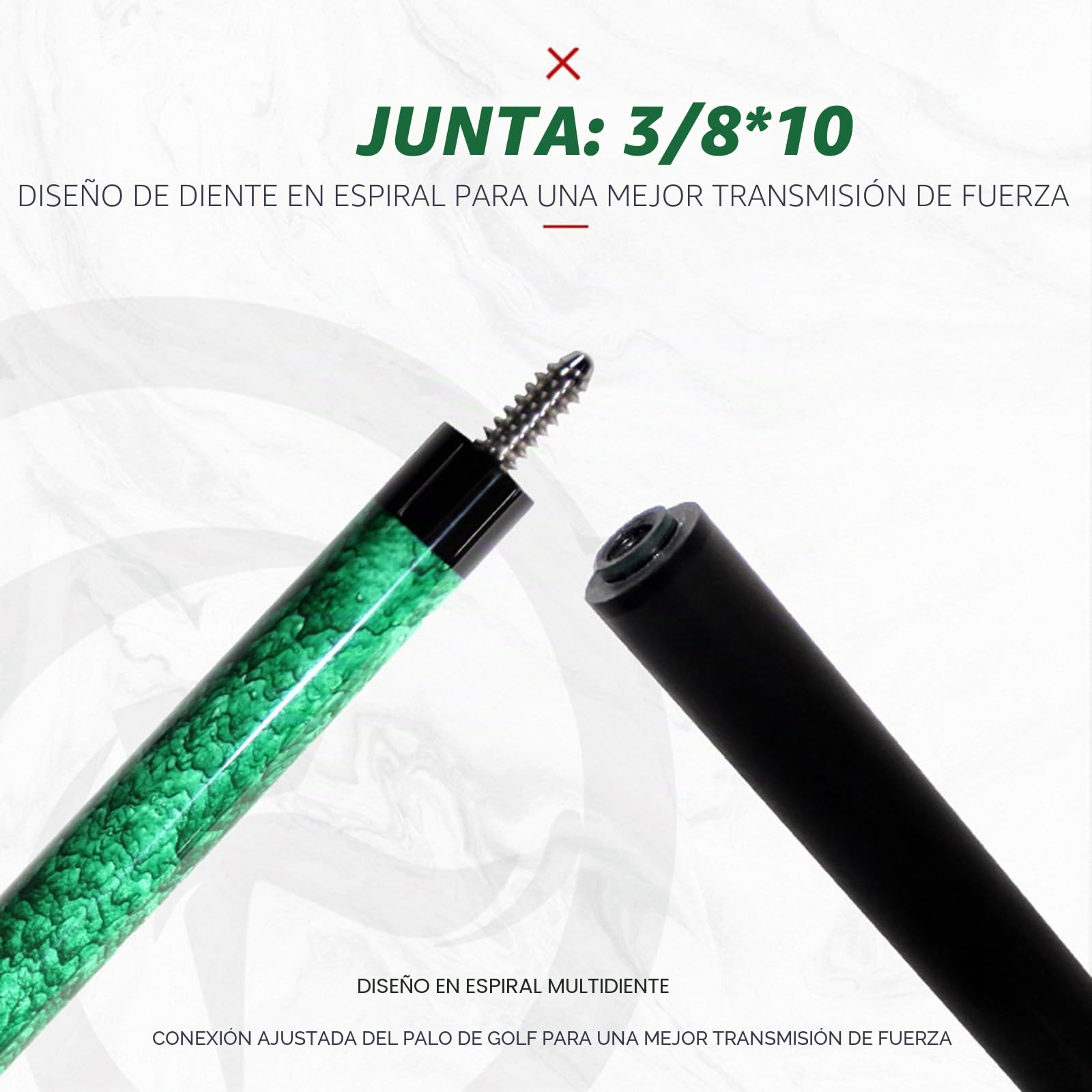 OKHEALING Taco de billar de carbono T700 de fibra de carbono de 56 pulgadas XTC punta de 12 mm, accesorios de billar 1/2 junta hecha a mano recta para 8 bolas/9 bolas, 18-20 onzas