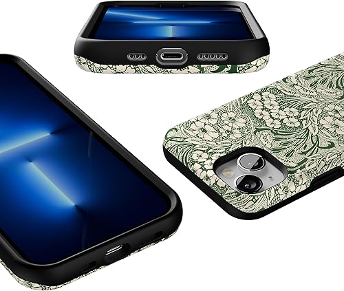 Vista 38 de Casely Funda para iPhone 13 Compatible con MagSafe Color Splash de medianoche Funda retro abstracta Color de medianoche Splash Abstracto