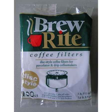 Amazon.com: BREW RITE 100ct coffee filters DISC STYLE percolator - made ...
