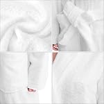 LIVINGbasics Peignoir unisexe - 100% Terry coton doux peluche Kimono Robe, blanc, taille