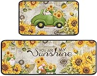 Vista 26 de Juego de 2 alfombras de cocina de vino, alfombras y tapetes de cocina de vasos de vino 3D, antideslizantes, lavables, absorbentes, de microfibra