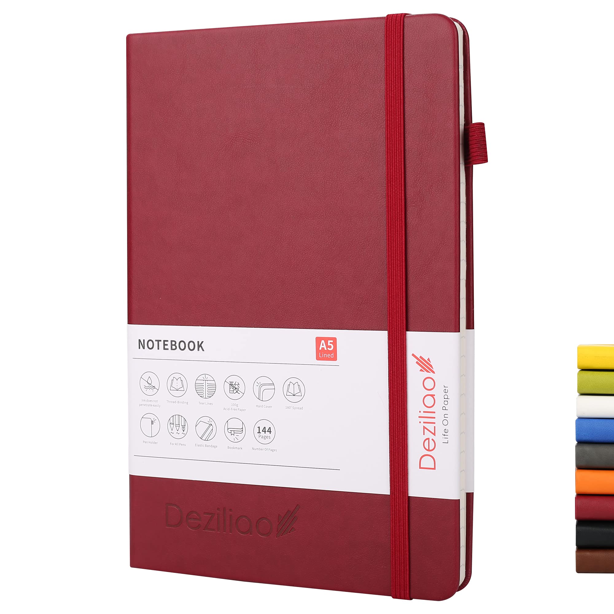Carnet de notes ligné Deziliao pour écrire sans transparence grâce au papier épais 100g