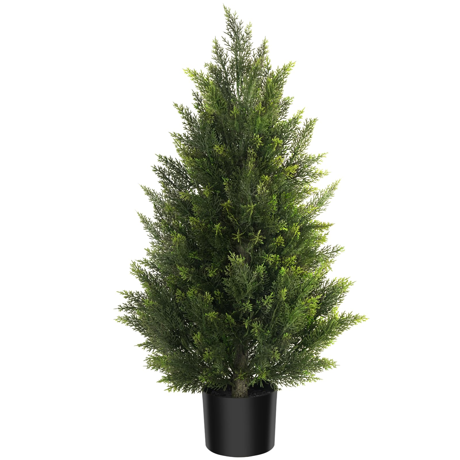 Vitalismo Artificial Cedar Trees Outdoor Indoor Faux Topiary Plant 3ft 1PCS