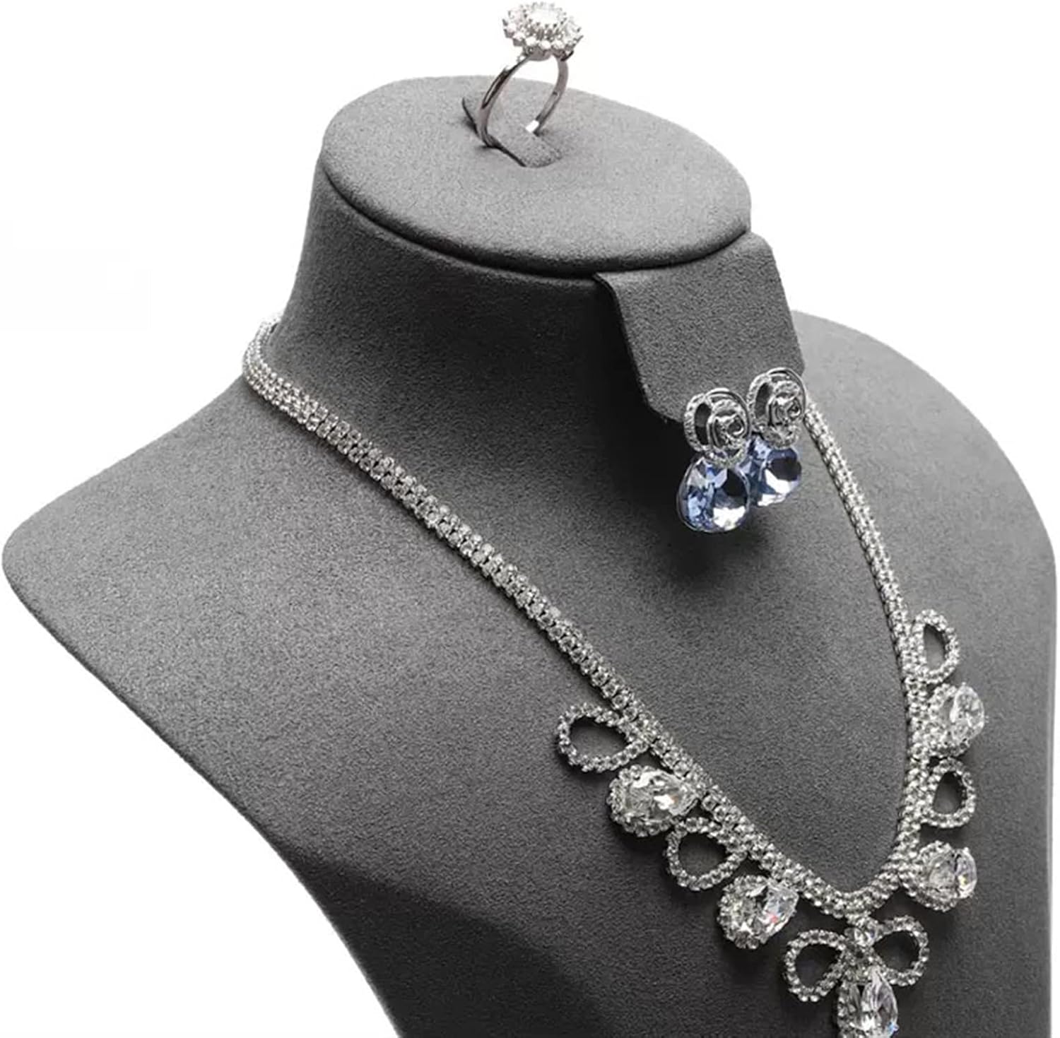 ジュエリーオーガナイザー ジュエリーディスプレイネックレスチェーンジュエリーバストディスプレイホルダースタンド、ネックレスディスプレ