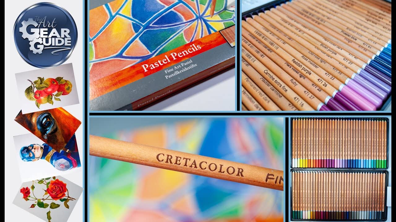 CRETACOLOR Fine Art Pastellstifte-Set, 72 Stück (in einer eleganten wiederverwendbaren Blechbox) | Blau
