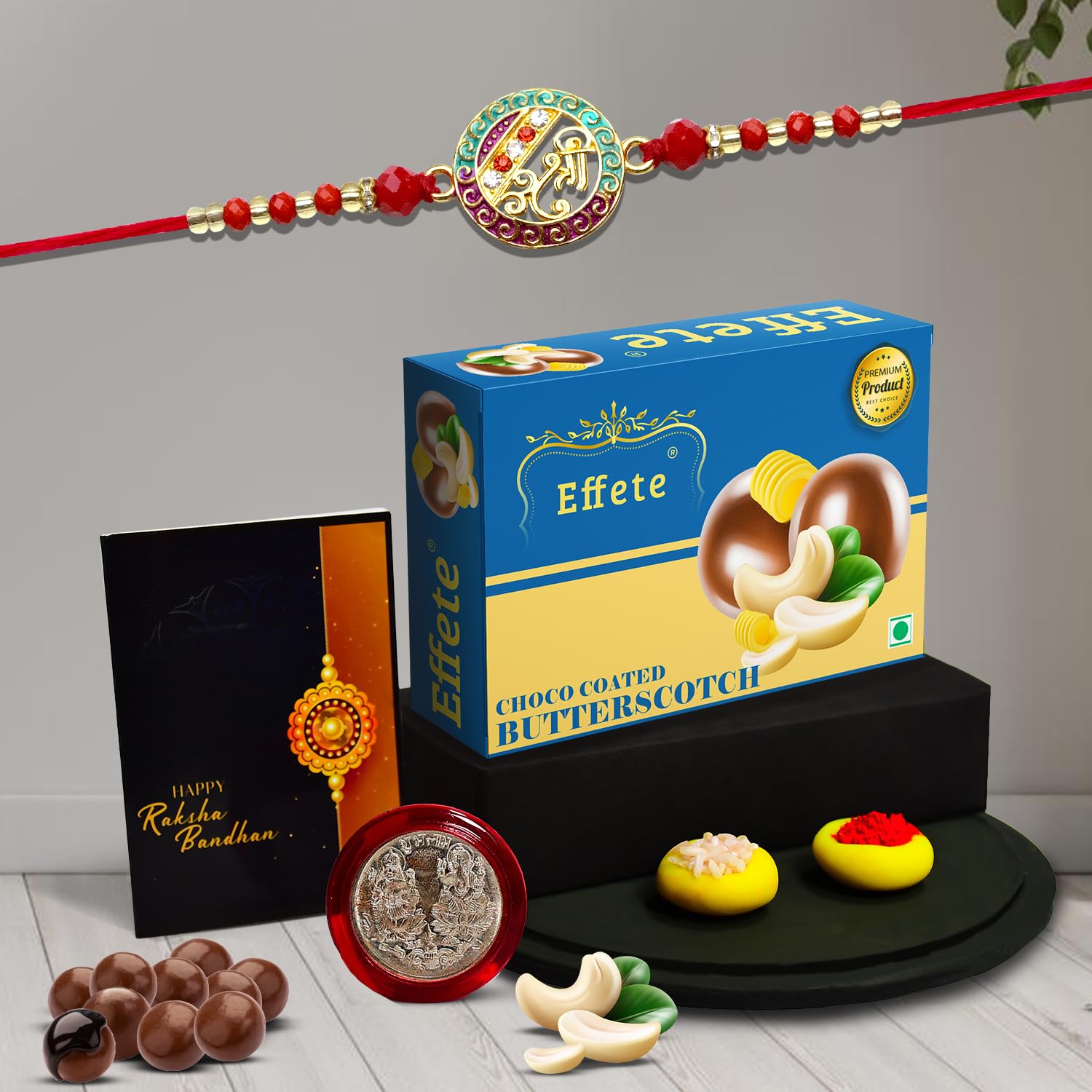 Garth (K1_800_BS32) Shree Rakhi Combo with Chocolate Butter Scotch 32gm, stylish rakhi for brother, Rakhi & Chocolate for brother, rakhi brother, rakhi with gift, handmade rakhi, Set of 1 Rakhi-image-35