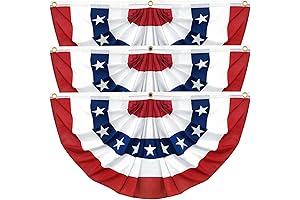 3x6 Ft. USA Pleated Bunting Fan Flags: Patriotic Decoration for Every Occasion