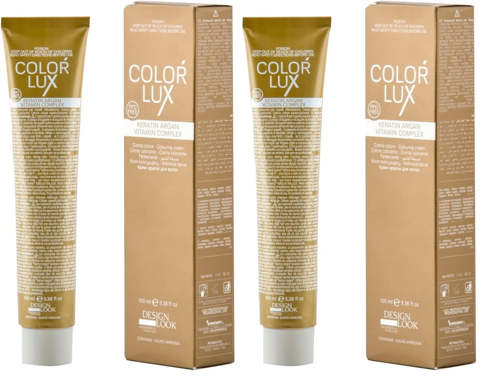 DESIGN LOOK Tinte Color Lux 9.00 Rubio CLARÍSIMO Intenso 100ML, Estandar — view 4