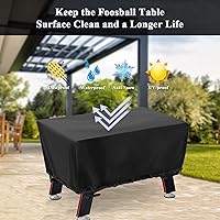 Vista 9 de Funda para mesa de futbolín, funda impermeable para mesa de fútbol, para interiores y exteriores, 57 pulgadas de largo x 45 pulgadas de ancho x 30