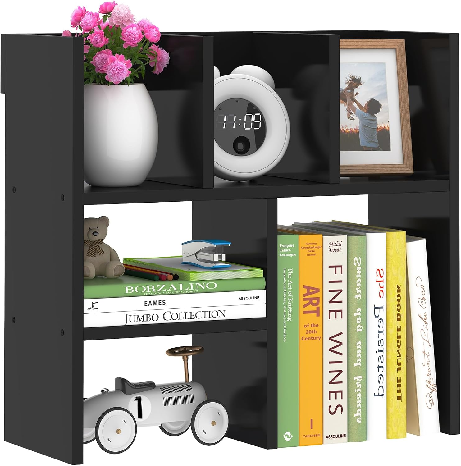 Jotboom Wood Dektop Bookshelves Desk Organizer,Freestanding