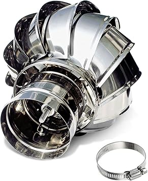 Roof Vents, Rotating Chimney Cowl, 304 Stainless Steel, Roof Turbine Ventilator, Windproof Rainproof Dustproof, No Assembly Required, Easy to Install, for Confined Space 300mm/11.8in